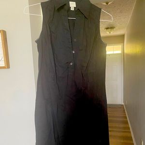 Collared Tank Shirt Dress
